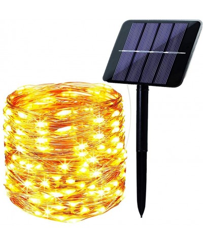 200LED Solar String Lights Outdoor- 78FT Warm White Solar Fairy Lights(Upgraded Solar Panel)- 8 Modes Copper Wire Waterproof ...