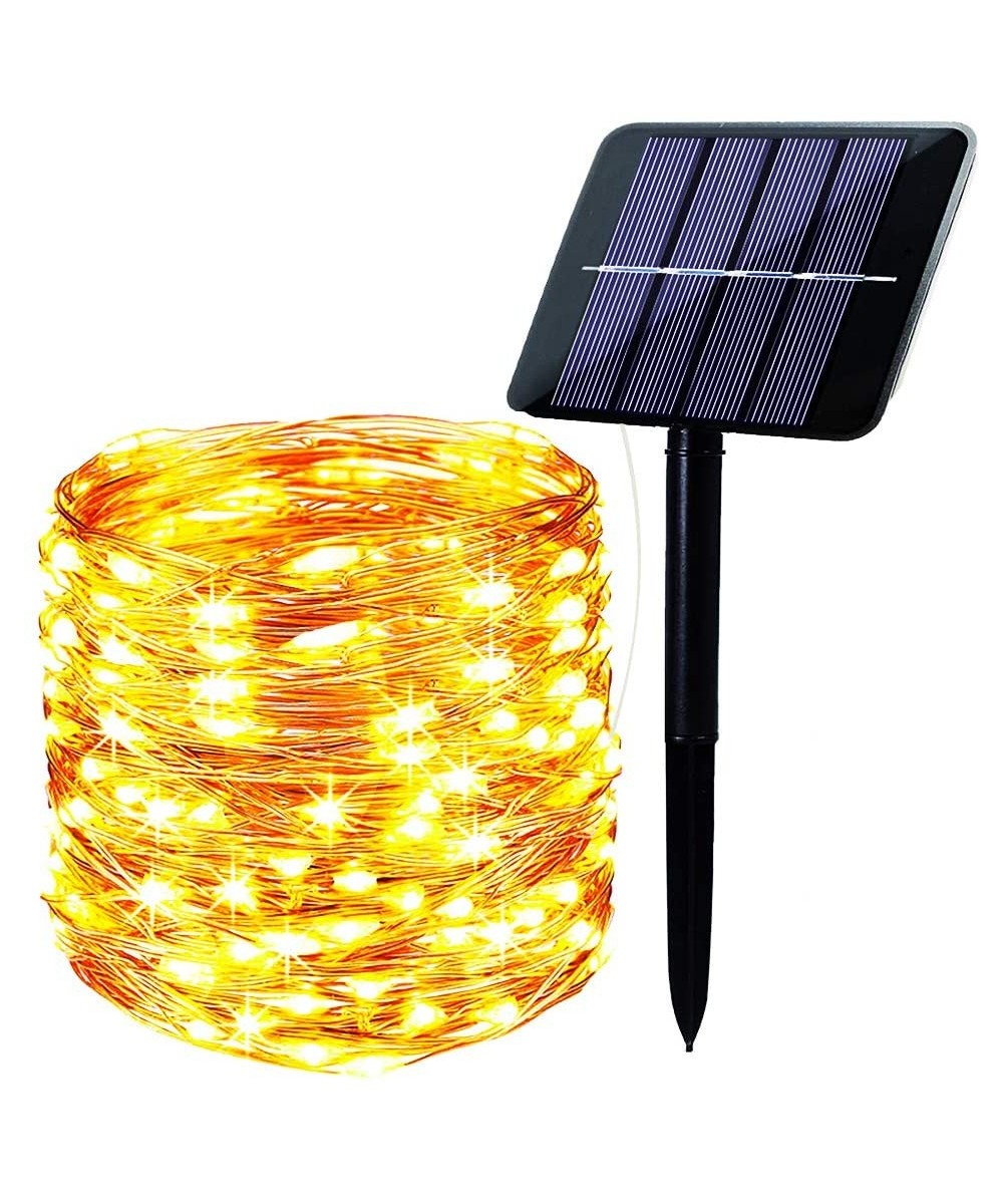 200LED Solar String Lights Outdoor- 78FT Warm White Solar Fairy Lights(Upgraded Solar Panel)- 8 Modes Copper Wire Waterproof ...
