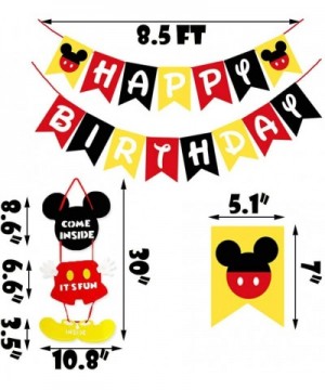 Mickey Mouse 2nd Birthday Party Supplies Decorations- Oh Twodles Balloons- Glittery Mickey Second Birthday Cake Cupcake Toppe...