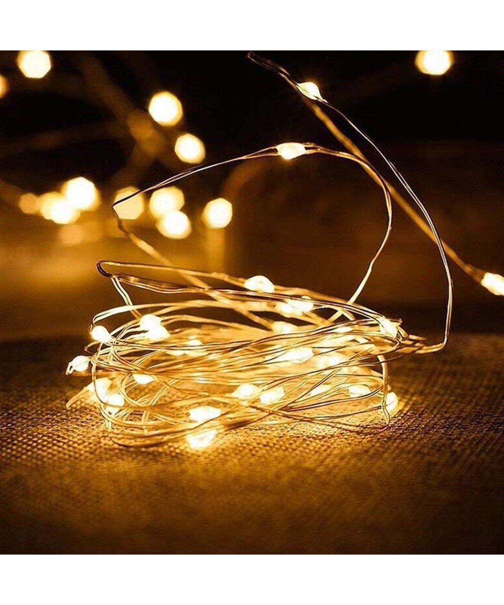 12 Set Lights Battery Operated with Timer 10ft 25 LED Warm White Mini Christmas LED Lights Starry Twinkle Firefly Lights Stri...