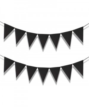 20 Feet Black Triangle Flag Banner for Party Decorations - 30pcs Flags - Black - C7190WRD9CI $8.54 Banners & Garlands
