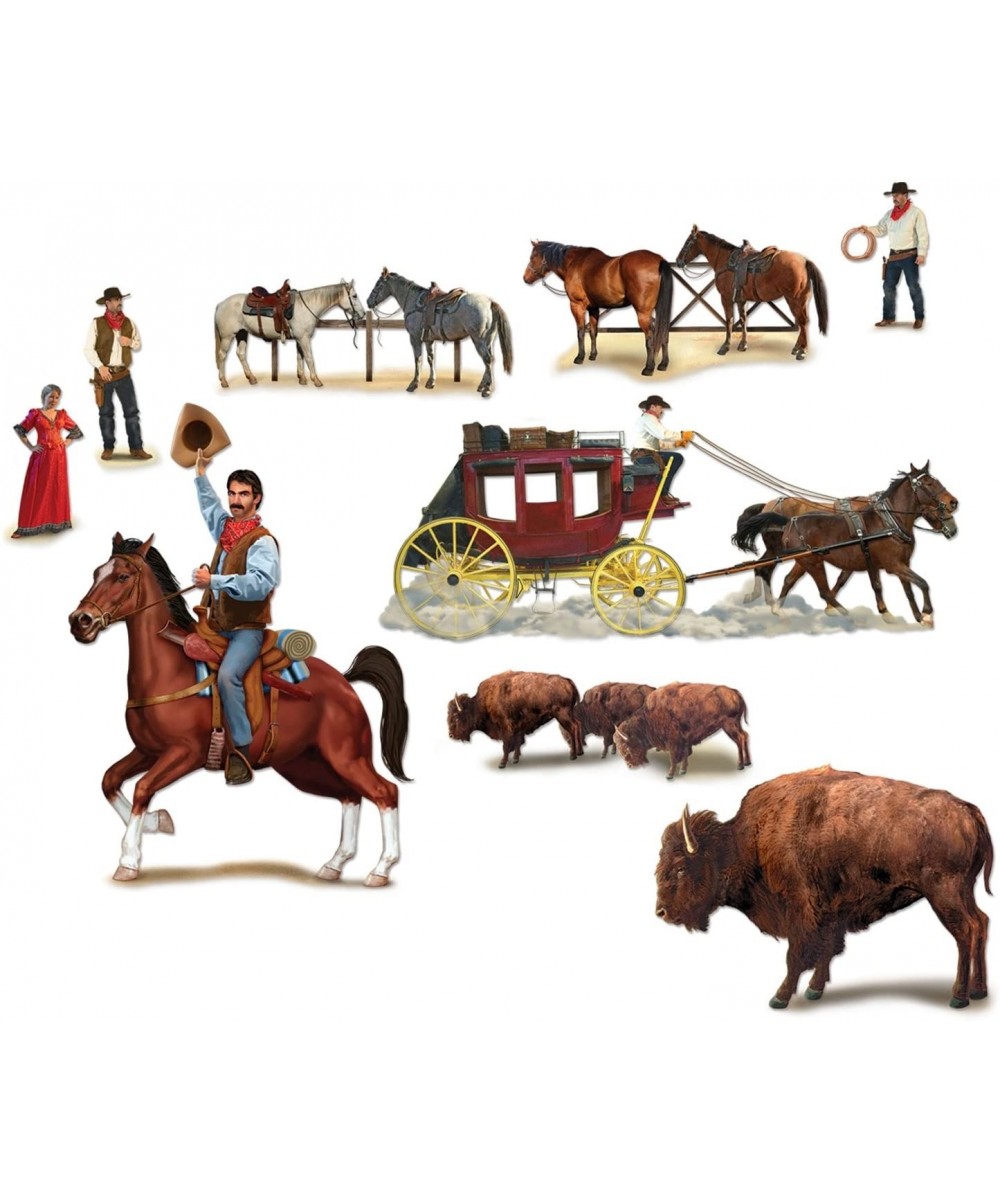 Printed Wild West Character Props- 13" to 4' 4"- 9 Pieces In Package - CP111XT151R $9.05 Favors