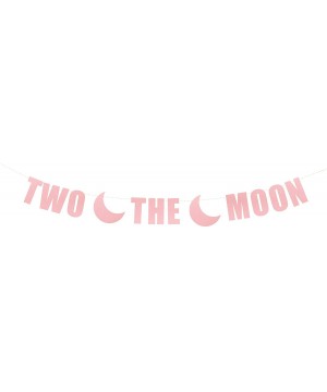 Two The Moon Banner - 2nd Birthday Celebration Decorations - 2 The Moon Party Banner Decor - Second Birthday Garland Sign (Ro...