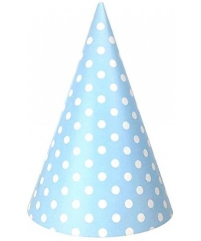 12pc Childrens Party Cone Hats (Polka Dot- Baby Blue) - Cone Polka Dot Baby Blue - CL12DLDMNTF $5.23 Party Hats
