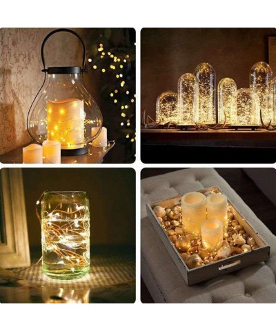 Warm White Christmas Lights Outdoor LED String Lights-Starry Fairy Fairy String Lights Battery Operated Copper Wire Lights Wa...