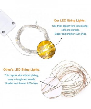 Warm White Christmas Lights Outdoor LED String Lights-Starry Fairy Fairy String Lights Battery Operated Copper Wire Lights Wa...