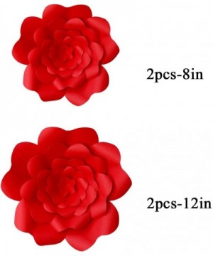 4pcs 3D Paper Flower Decorations Giant Paper Flowers Party DIY Handcrafted Paper Flowers for Wedding Backdrop Bridal Shower B...