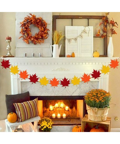 Felt Maple Leaves Garland Banner - NO DIY - Fall Decor - Thanksgiving Decor - Thanksgiving Day Decorations - Thanksgiving Par...