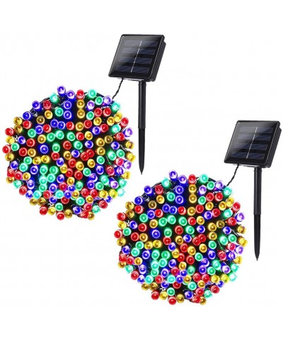 2 Pack Solar Christmas Lights 72ft 200 LED 8 Modes Solar String Lights Waterproof Solar Fairy Lights for Garden- Patio- Fence...