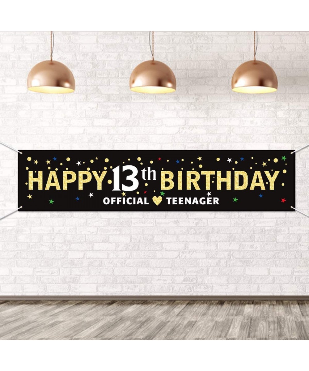 Large Happy 13th Birthday Banner- 13th Birthday Decorations for Boys-Teenager Birthday-Yard Signs Happy Birthday - C219EOK5O3...