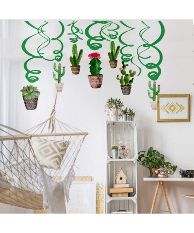 Cactus Hanging Ceiling Swirl Decoration(30Pcs Fully-Assembled)-Cactus Swirls Birthday Party Decorations - CO18OZ3YGE0 $7.51 F...