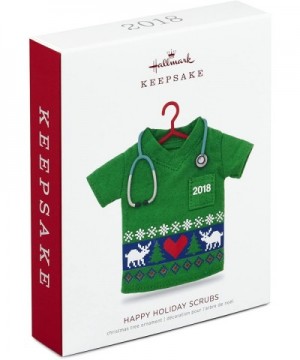 Christmas Ornament 2018 Year Dated- Happy Holiday Scrubs - CI1803ES6EW $7.14 Ornaments