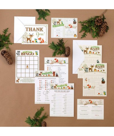 Woodland Baby Shower Game Cards- Neutral- 5" x 7 - CO12NSN06RE $9.52 Guestbooks