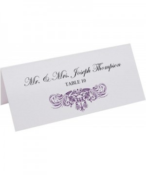 Vintage Frame Printable Place Cards- Eggplant- Set of 60 (10 Sheets)- Laser & Inkjet Printers - Perfect for Wedding- Parties-...