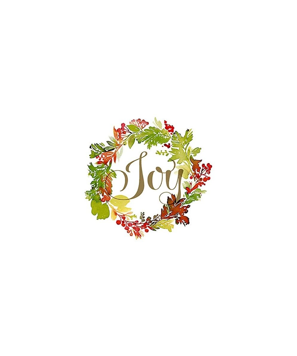 Christmas Lunch Size Napkins Joy Wreath - 20 Count - Joy Wreath - CH18XOZETMR $7.35 Tableware