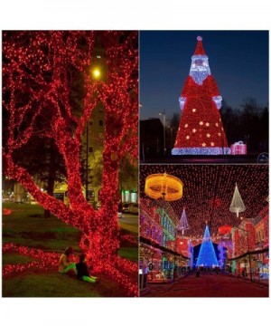 Red Christmas Lights- 33ft 100 LED Xmas Christmas Lights- 120V UL Certified LED String Lights for Halloween- Christmas Tree- ...