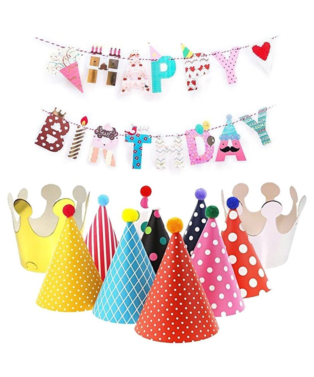 Birthday party Hat Birthday Decoration Party Hats Party Decorations Colorful Funky and lovly Happy Birthday Banner - CT18E5G4...